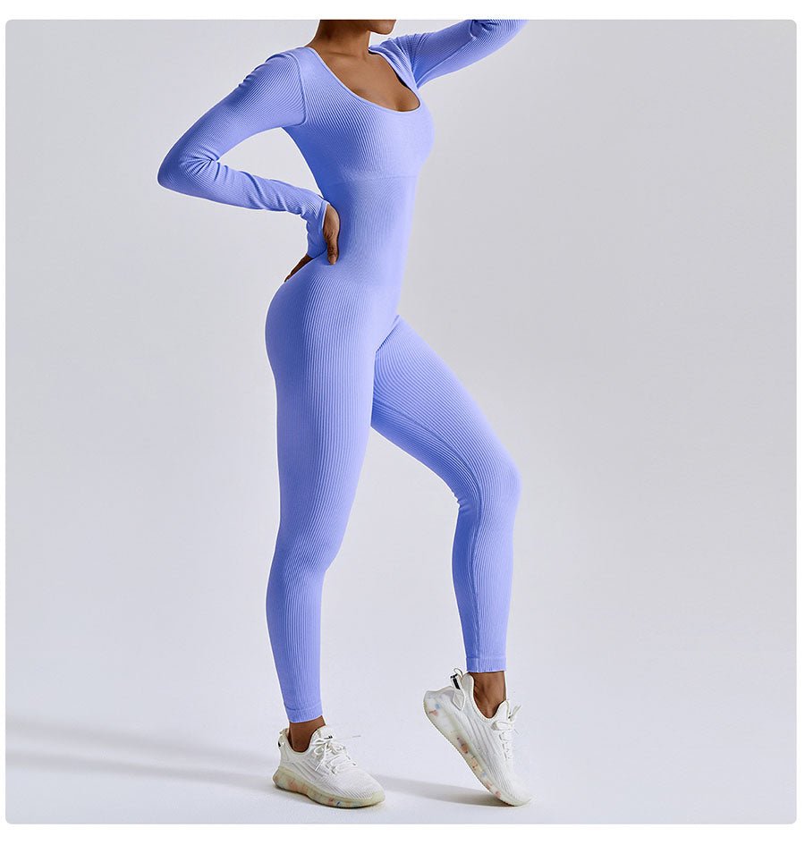 Seamless Long Sleeve Vital Yoga Jumpsuit - WolfClub