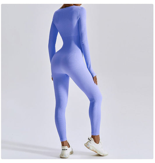 Seamless Long Sleeve Vital Yoga Jumpsuit - WolfClub