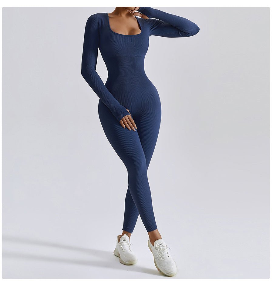 Seamless Long Sleeve Vital Yoga Jumpsuit - WolfClub