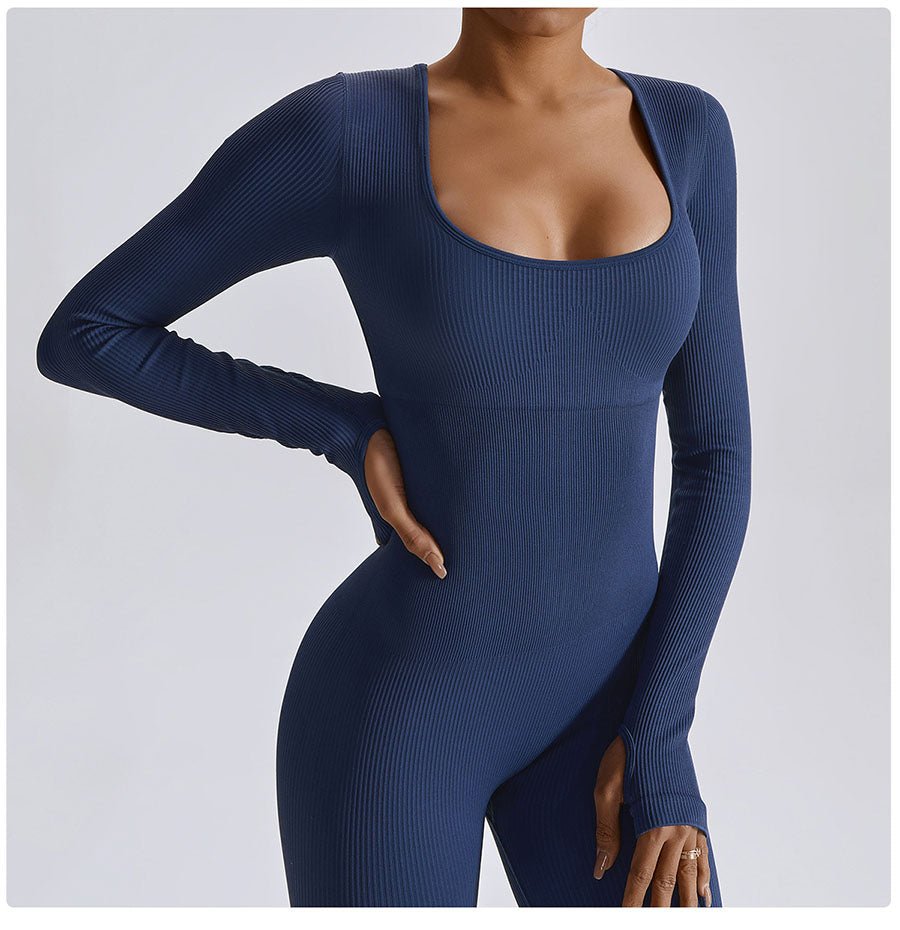 Seamless Long Sleeve Vital Yoga Jumpsuit - WolfClub